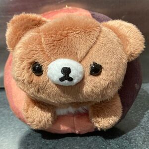 🍫🍩🧸 13cm San-X Chairoikoguma Bear Chocolate Glazed Mister Donut Plush Stuff Doll